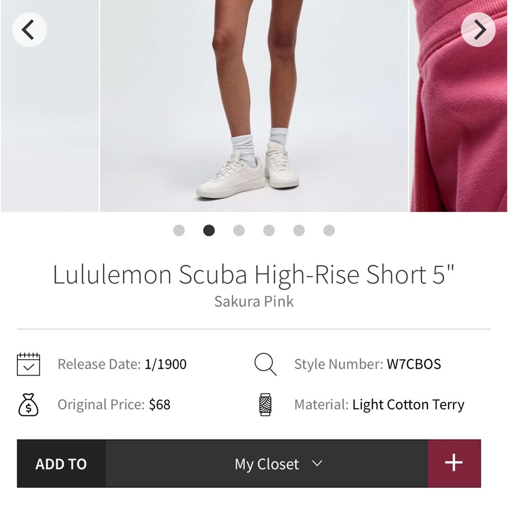lululemon athletica High-Waist Shorts in Pink